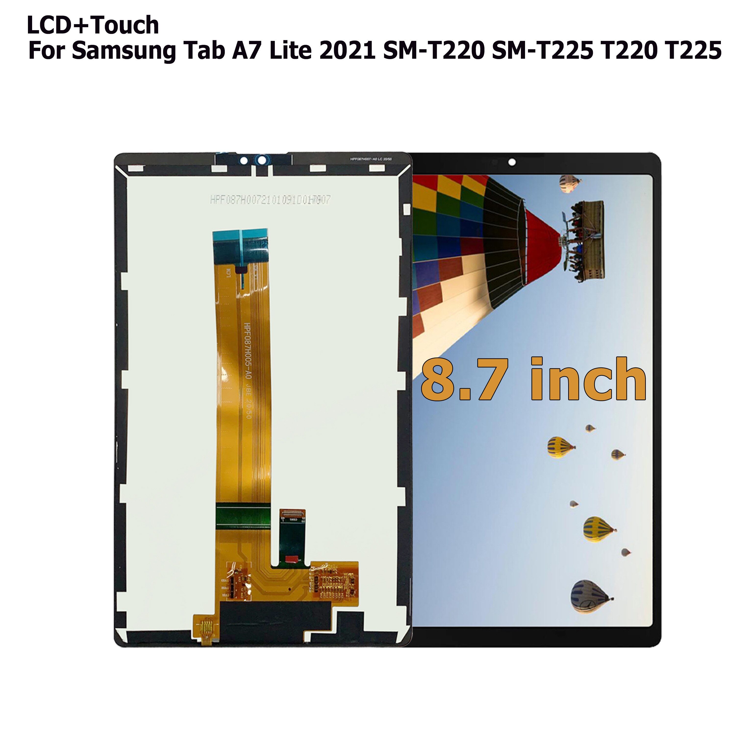 8.7'' LCD Original For Samsung Tab A7 Lite SM-T220 SM-T225 T220 T225 LCD Display With Touch Screen Display Assembly Tested