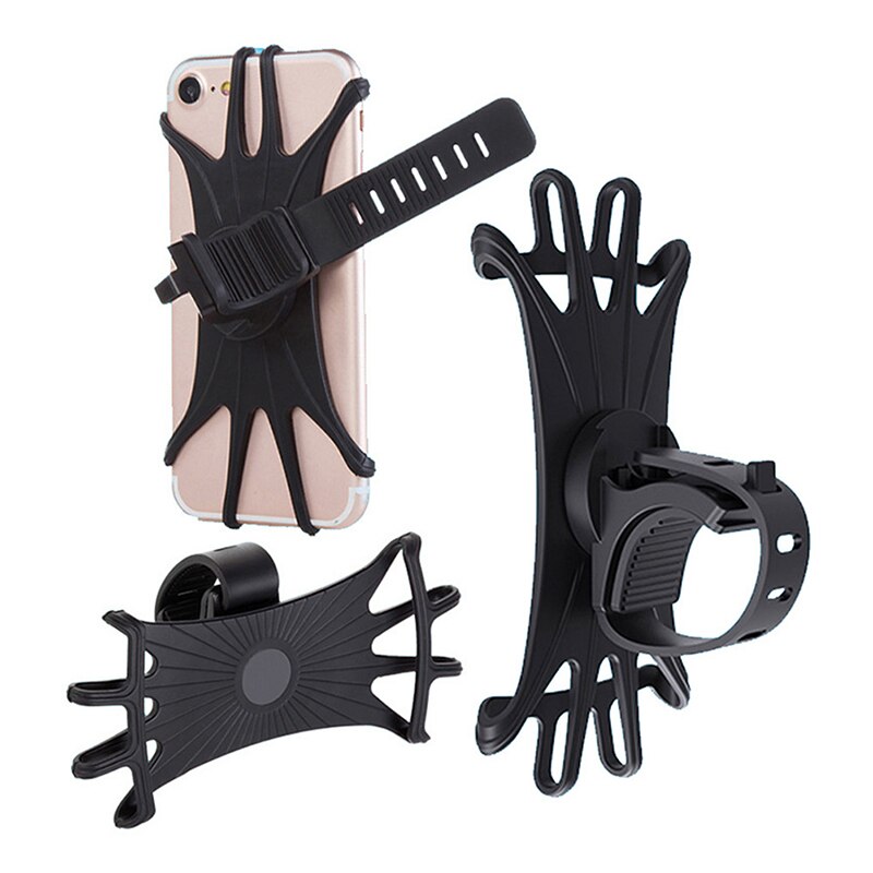 Universal Silicone Bicycle Phone Holder for iPhone 11 Pro Max SE X XR XS Max 6 7 8 Plus for Motorcycle Phone Mount Bike GPS Clip