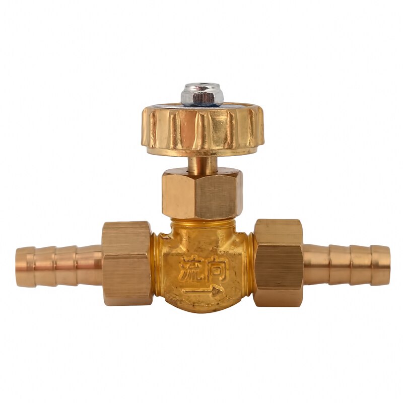 8mm/10mm id slange barb messing parallel nåleventil til gas max tryk 1 mpa