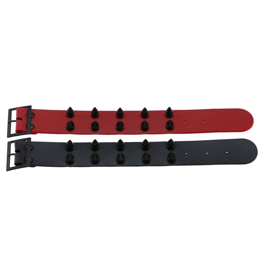 Punk pigg armbånd studded rock biker bred stropp vegansk lær armbånd armbånd for menn kvinner gotiske emo rock armbånd