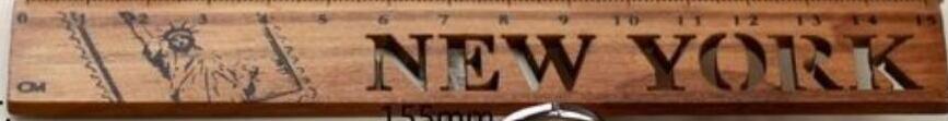1 Stks/partij 15Cm Oude Architectonische Stad Stijl Straight Meten Ruler Tool School En Kantoorbenodigdheden Briefpapier: NEW YORK