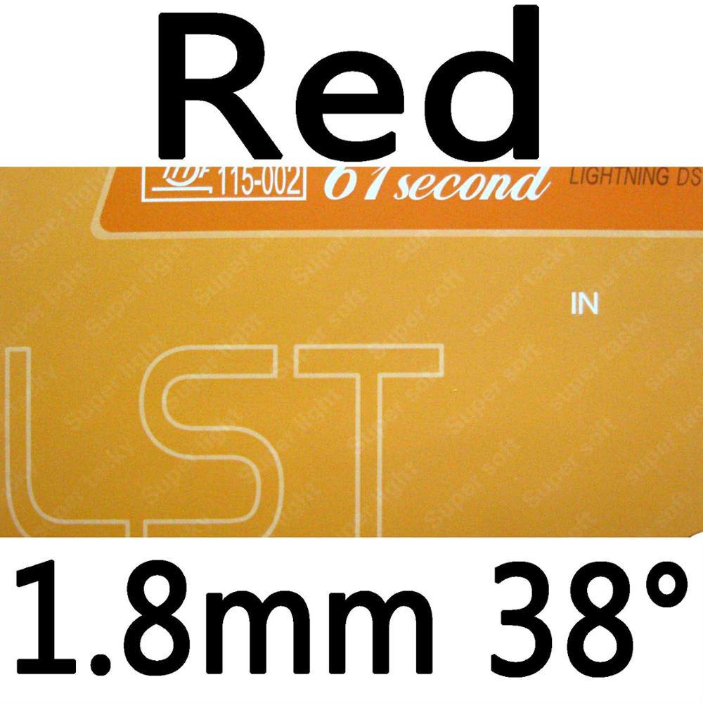 61second Lightning DS LST Super Tacky pips-in table tennis pingpong rubber with sponge: Red 1.8mm H38