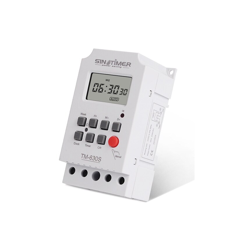 Tung belastning 30a 12 vdc 7 dage ugentlig digital elektronisk belysning daglig timer med interval 1 sekund og strøm direkte udgang
