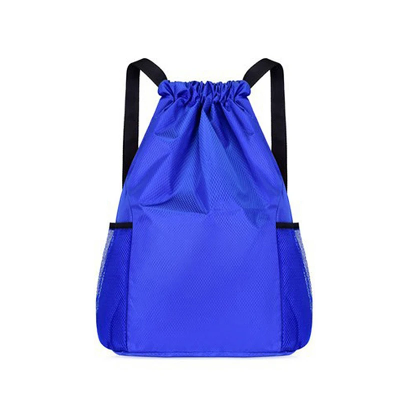 Sportrugzak met trekkoord String Bag Sackpack met grote capaciteit Gymzwemstrand voor dames en heren om dagelijks vast te houden: Black