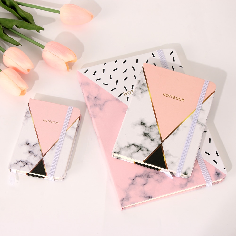 96 Sheets Marble Pattern Notebook Student Pocket Notepad Student Stationery Diary Notebook Office School Supplies A5/A6/A7