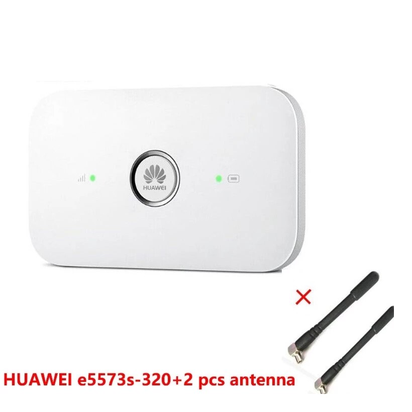 Desbloqueado Huawei E5573 E5573s-320 Cat4 150mbps inalámbrico Mifi móvil Router Wifi pK R216 E5577: with 2 pcs antenna