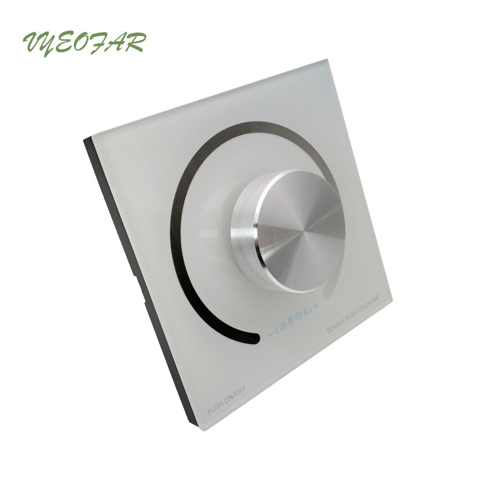K1 Led Dimmer 12V Dimming PWM controller 12-24V Wall Mount Knob Panel Digital Display Rotary Single Color Led Strip Dimmer