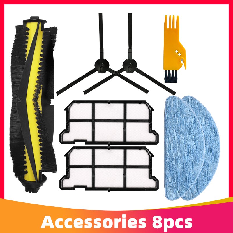 Roller Brush Spin Brushes Strainer Filter Mop Cloth for Chuwi iLife V7 / V7s / V7s Pro V7s Plus Robot Vacuum Cleaner Spare Part: SET 5