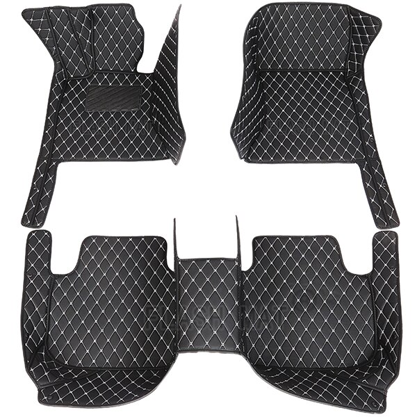 Flash mat leather car floor mats For Lifan All Models x60 x50 320 330 520 620 630 720 Car-Styling: Black with white