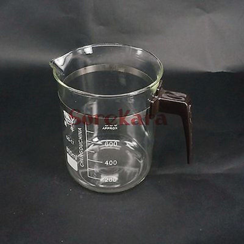 800ml Plastic handle Beaker Chemistry Laboratory Borosilicate Transparent Glass Beaker with spout
