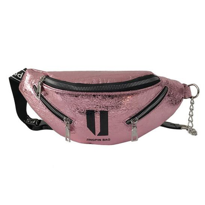 Wide Shoulder Strap Women Chest Bag Messenger Bag Dumpling Type Chain Bag Ladis Crossbody Bag Outdoor Shoulder Bag: Pink