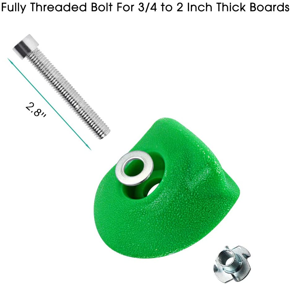 25 Klettern Hält für freundlicher, Klettern Felsen für drinnen draussen einstellen, Felsen Zauberstab Griffe Bausatz und 2 Zoll Montage Hardware-