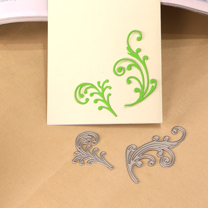 Duofen metall skärformar blommor hantverk kort set för diy papercraft projekt klippbok papper album: 2 st vinrankor