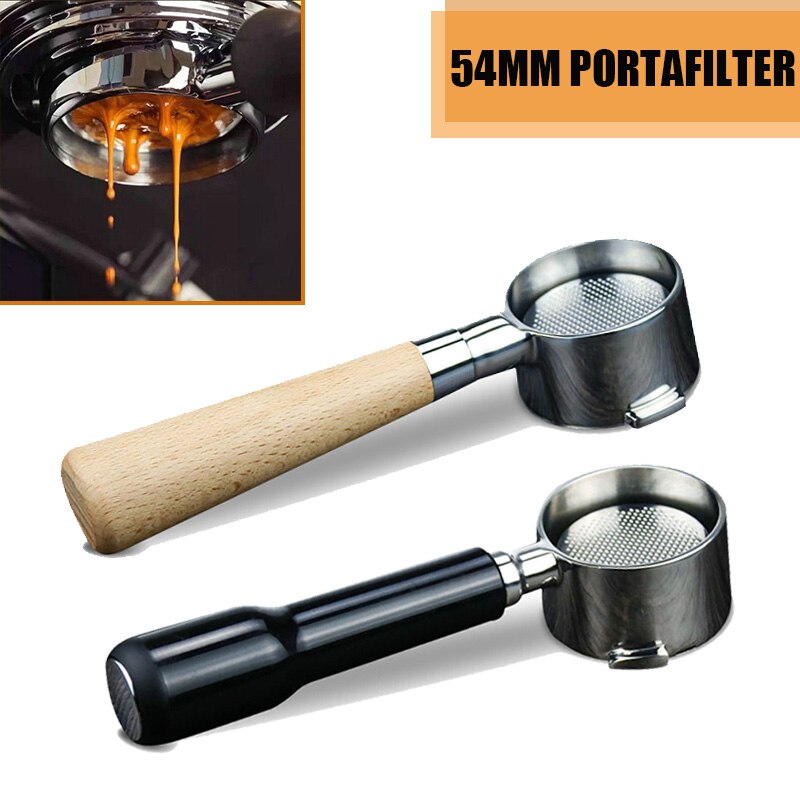Portafiltro sin fondo 54MM para Delonghi EC680/EC685 filtro de café para filtro para máquina de café 54MM con cesta de filtro de repuesto