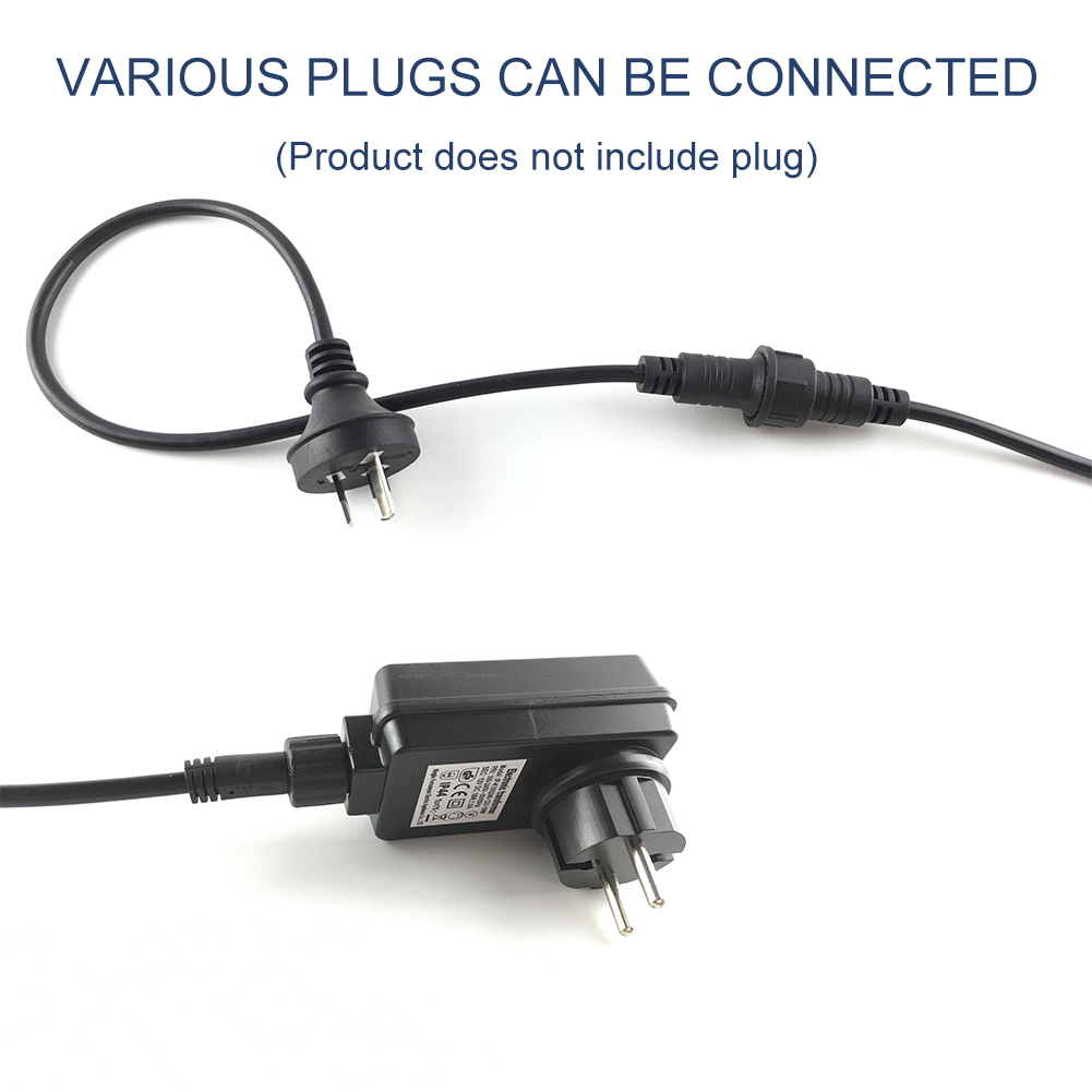 Cable de extensión impermeable IP67 de 2 pines y 2 metros, Cable de alimentación para luces LED al aire libre