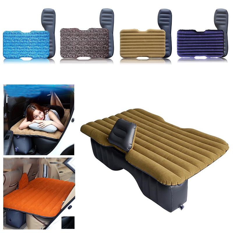 Portable Car Air Inflatable Travel Mattress Bed Universal For Back Seat Car Air Mattress Inflatable Outdoor Camping Mat Cushion