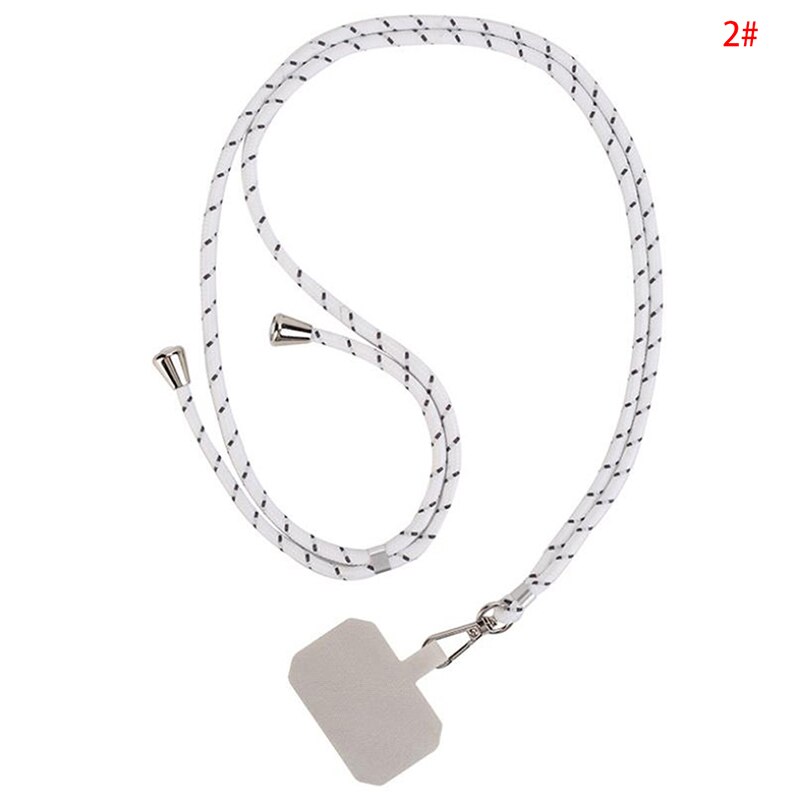 Cordones de teléfono con parche cruzado a la , correa de cuerda para el cuello, tarjeta fija antipérdida de seguridad, se adapta a todos los teléfonos móviles: B