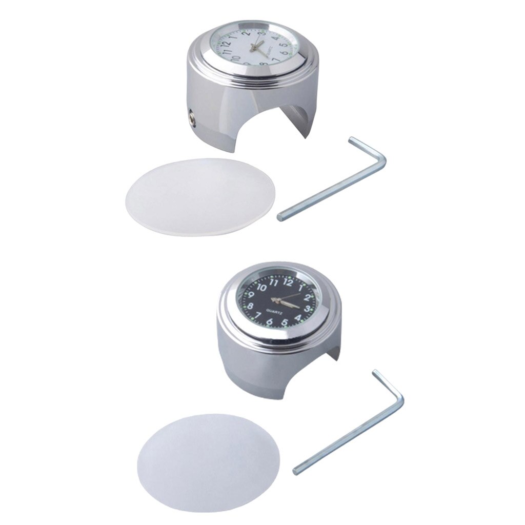 Motorfiets Quartz Klok 7/8 Inch Stuur Mount Horloge Motorbike Chrome Dial Klok Waterdicht Voor Harley Cruiser Atv Scooter