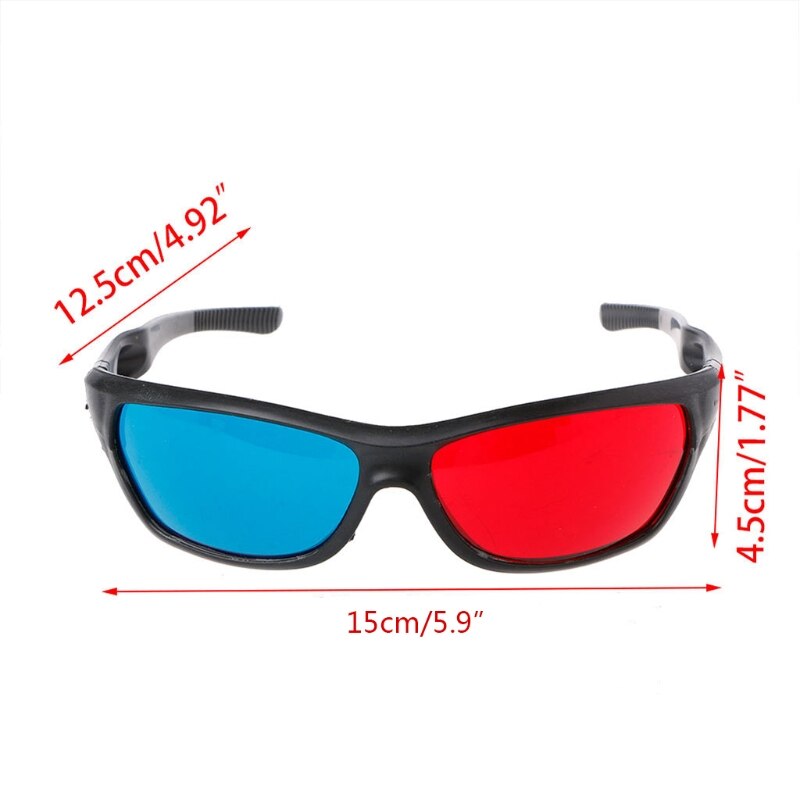 Universal White Frame Red Blue Anaglyph 3D Glasses For Movie Game DVD Video TV