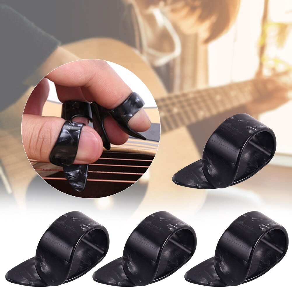 Lot de 4 médiators pour guitare ukulélé, basse, instrument de musique léger en celluloïd, accessoires électriques et acoustiques pour le pouce