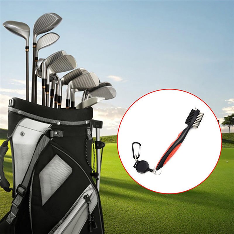 Reinigingsborstel 2 Zijden Golf Club Putter Wedge Bal Groove Putter Brush Groove Groove Cleaner Kit Schoonmaak Tool Accessoires