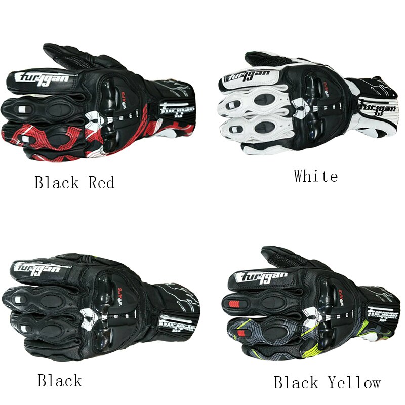 Furygan AFS19 Leer Hard Shell Lederen Handschoenen Racing Fietsen Mountainbike -Resistente Handschoenen Off-Road Motorhandschoenen