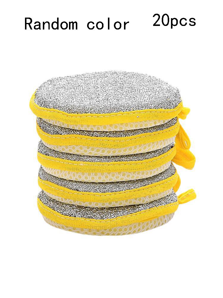 10/20/40 pz doppio lato lavastoviglie spugna pentola pentola spugne lavaggio utensili per la pulizia della casa stoviglie da cucina spazzola di lavaggio: casuale colore 20pezzi