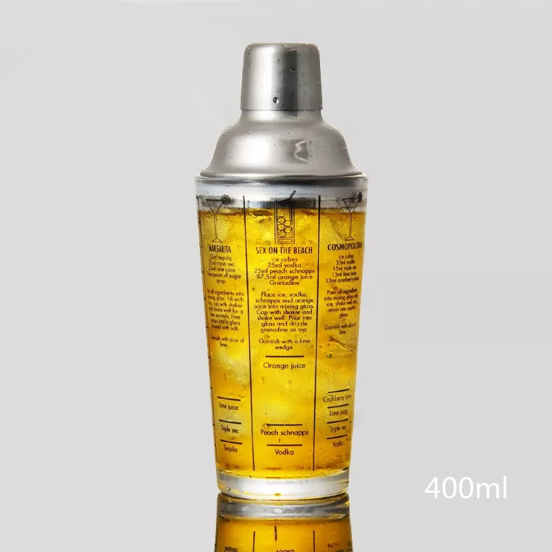 1pc 500ml Stainless Steel Cocktail Shaker Cocktail Mixer Wine Martini Drinking Japanese Style Shaker Party Bar Tools: Rose Red