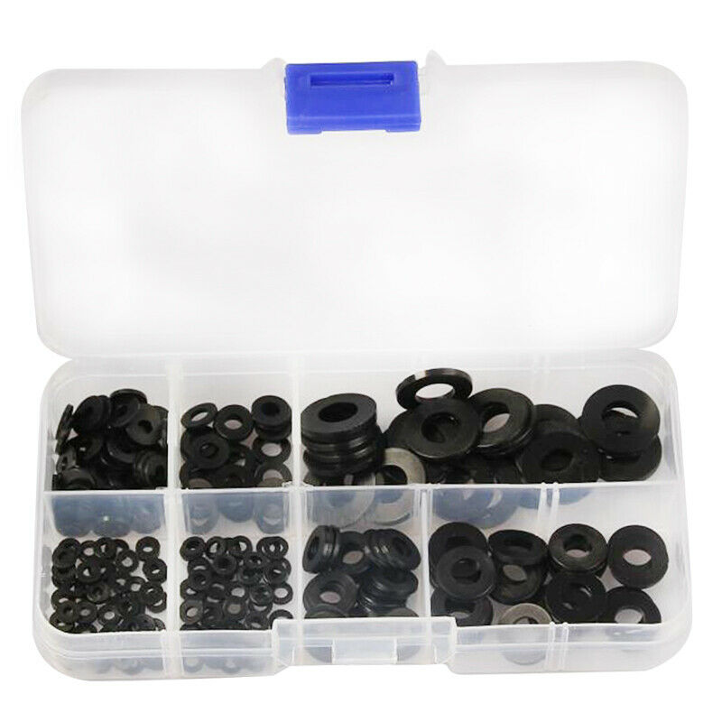 250x Zwart Rubber Platte Ring M2 M8 Wasmachine Pakkingen Reparatie