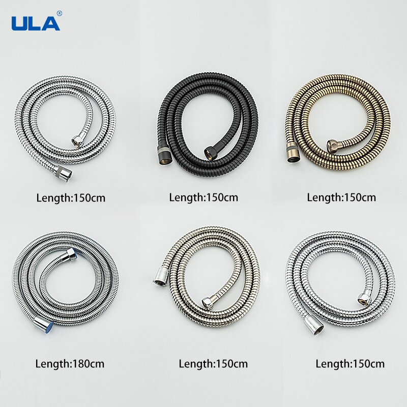 Stainless Steel Pipes Chrome Pull Out Shower Pipe Bath Basin Kitchen Drain Faucet Special Hose for Bathroom Hardware