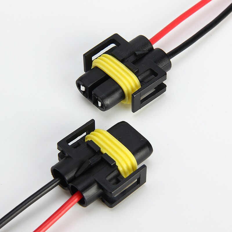 10Pcs 2 Pin Socket For H8 H11 Headlight Fog Lamp Connector Plug Wire Waterproof