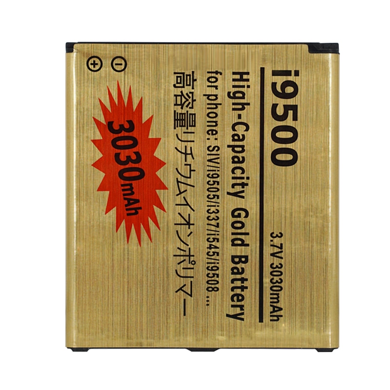Gold 3030MAH B600BE B600BC S4 Battery for Samsung galaxy S4 i9505 i9506 i9500 i9295 G7105 G7102 S4 Active i337 i545 Grand 2
