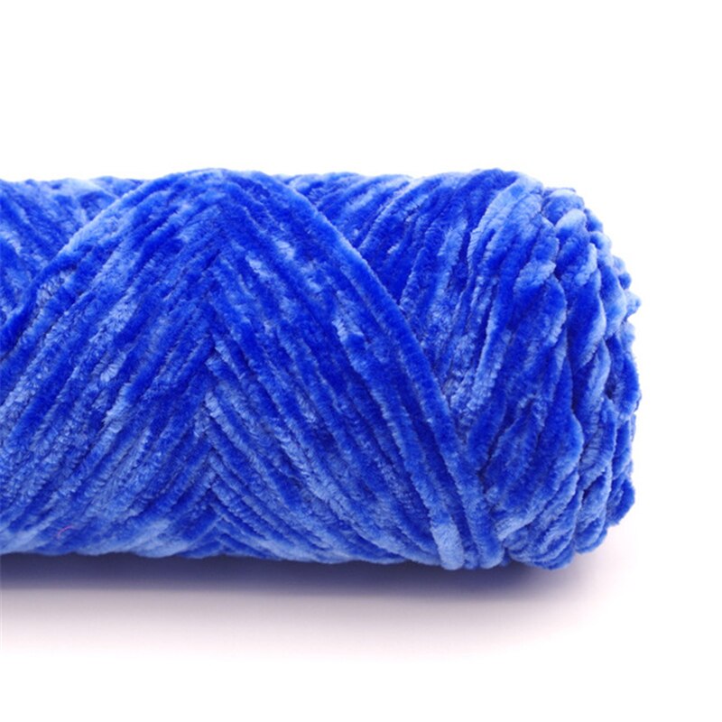 Velvet Yarn Crochet Chenille Knitting Yarn DIY Thread Baby Blanket Sewing Supplies 1 Roll Chenille Yarn Threads Knitting: Blue
