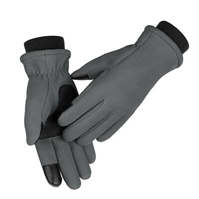 Ozero werkhandschoenen heren winterhandschoenen koudebestendige thermische handschoen warme fleece geïsoleerde weersveiligheid werken 9035: Grijs / S
