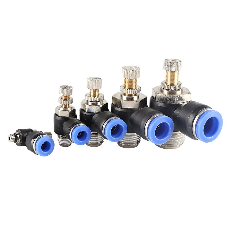 Pneumatic quick connect connector SL 4 6 8 10 12mm M5 "1/8" 1/4 "3/8" 1/2 air speed regulating valve Accelerator valve
