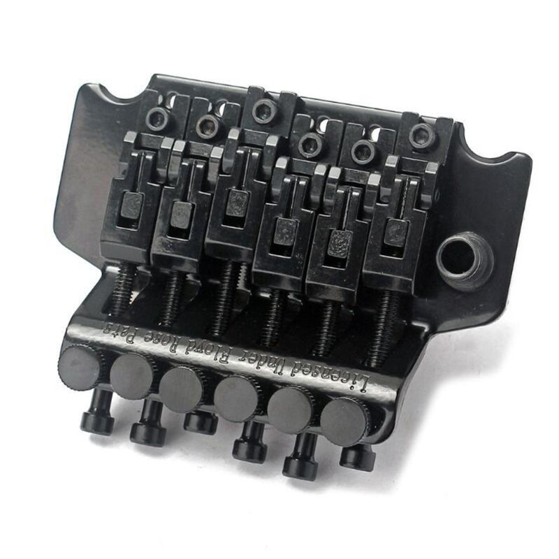 Floyd rose dubbellåsning tremolo system bro för elektriska gitarr delar svart