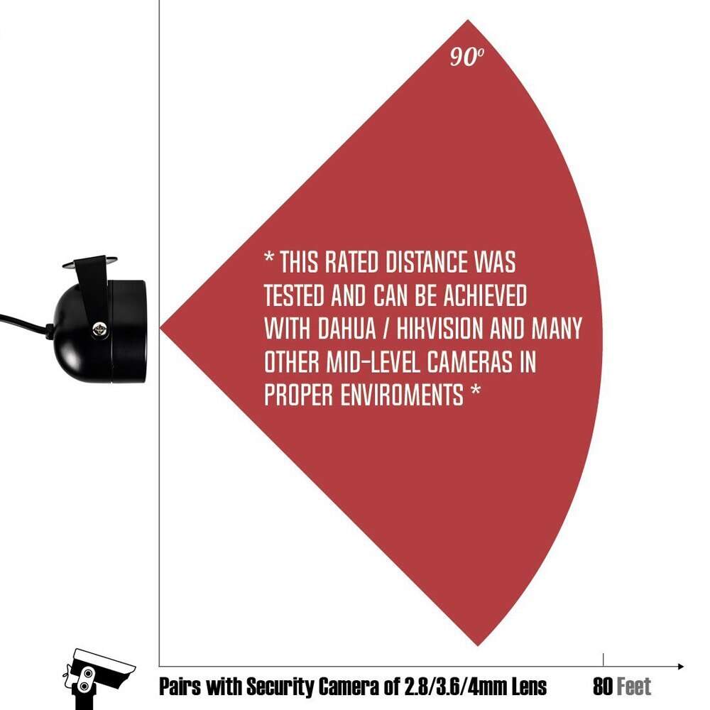 4IR LED High Power Light Infrared Illuminator IR Night Vision For CCTV Security Cameras Fill Lighting Metal Gray Dome Waterproof