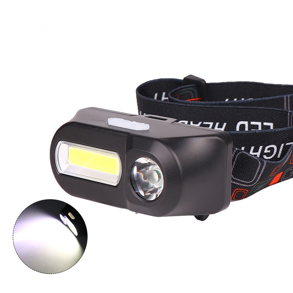 Mini LED sensor Scheinwerfer COB Scheinwerfer USB Aufladbare Kopf Lampe Taschenlampe 18650 Taschenlampe Camping Wandern Nacht Angeln Licht
