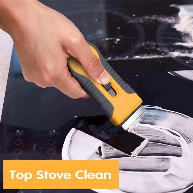 Keramische Kookplaat Schraper Mes Cleaner 5 Blade Vervanging Schoonmaak Tool Voor Schrapen Labels Decals Stickers Kalefateren Blade