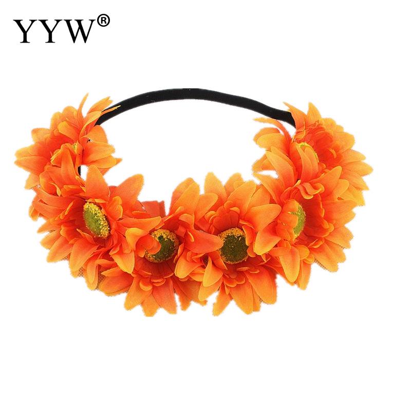 Guirnalda de flores para de boda, diadema hawaiana, sombrerería de , accesorios para el cabello, flores artificiales, banda para el pelo para novia,