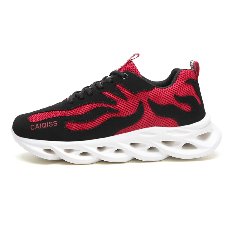 Brand Men Tennis Shoes Chunky Platform Sneakers for Men Sport Shoes Cushioning Athletic Footwear Male Light Outdoor Trainers: Red / 9.5