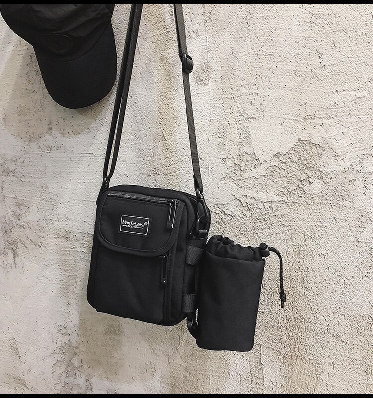 Bag 'S Messenger Bag Casual Messenger Koreaanse Bag Schoudertas Bag Brand Telefoon Tas Water Cup Zak multifunctionele: Black