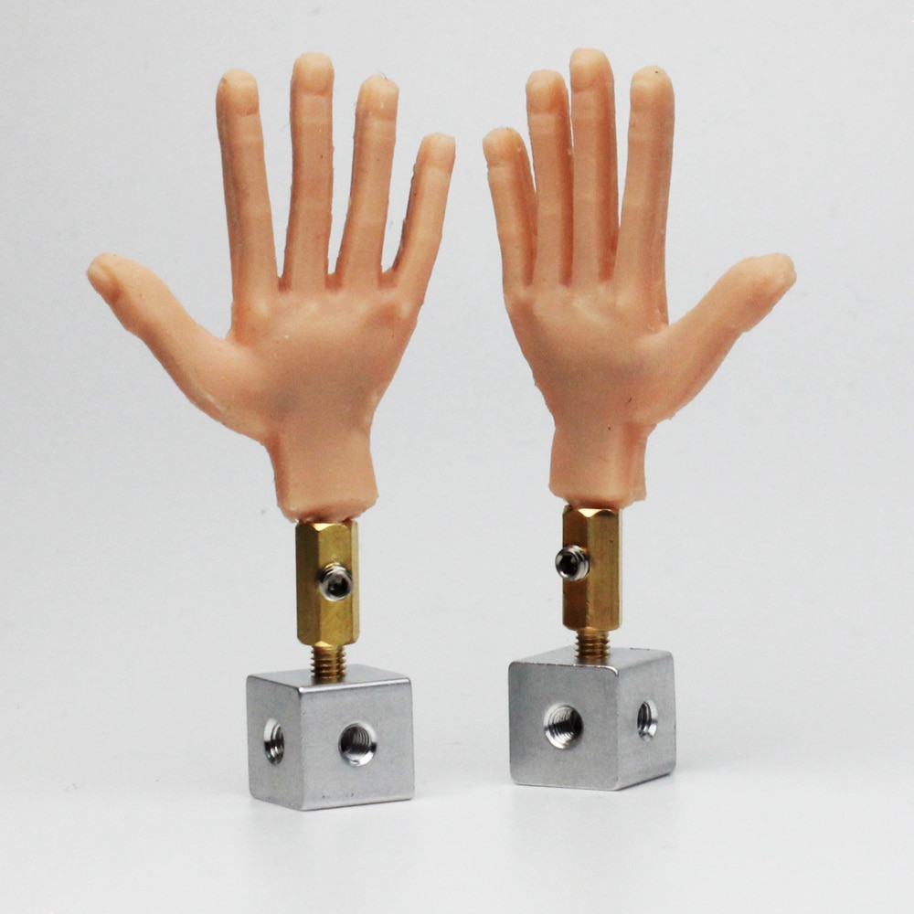 1 Paar Siliconen Handen Met Aluminium Draad Binnen Voor Gratis Beweging Voor Stop Motion Marionet