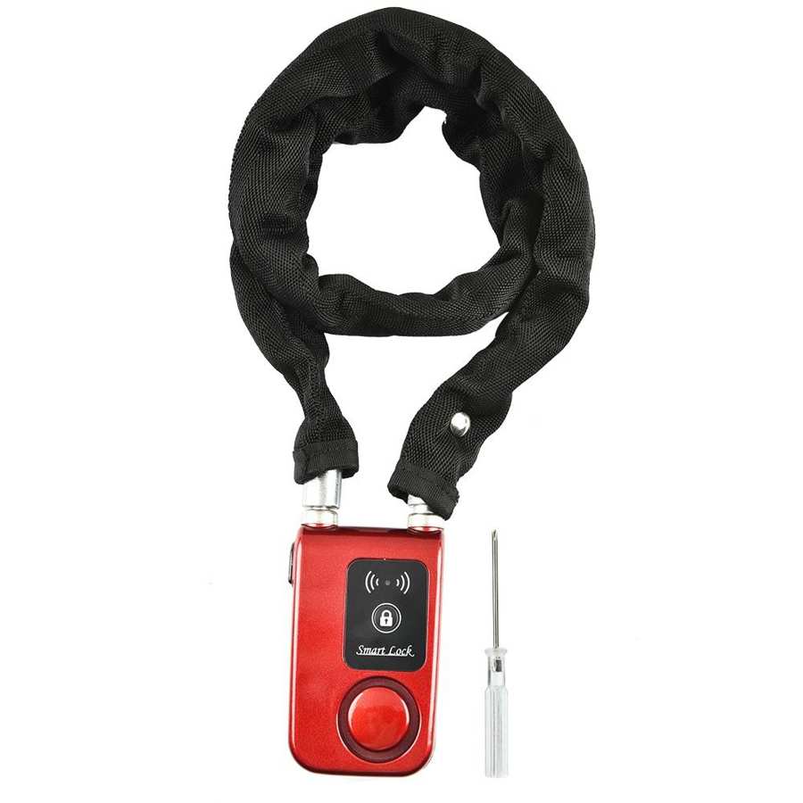 Y797G Waterdichte Smart Bluetooth Fietsketting Lock Anti Diefstal Smartphone Controle Lock Red