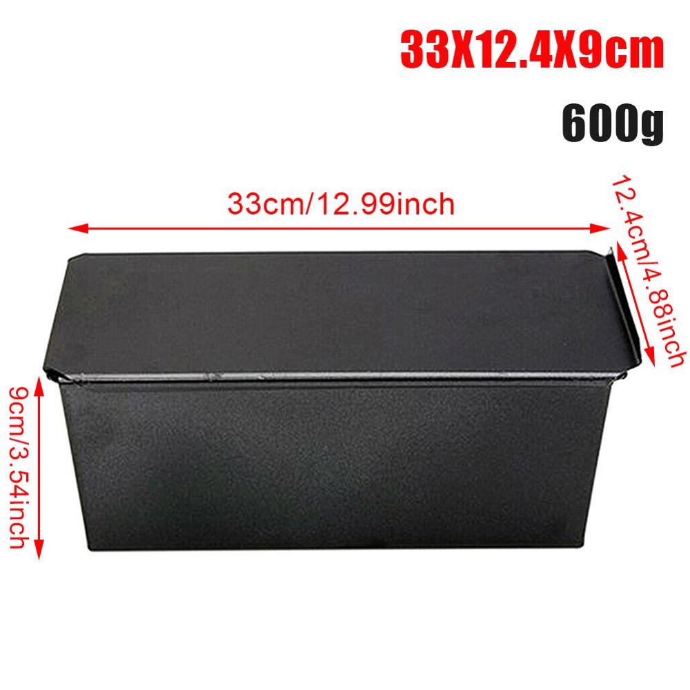 250 - 1000g Black Non-Stick Bread Loaf MeatloafBlack Non-Stick Bread Loaf Meatloaf Pan with Lid Iron Toast Mold Kitchen Bakeware
