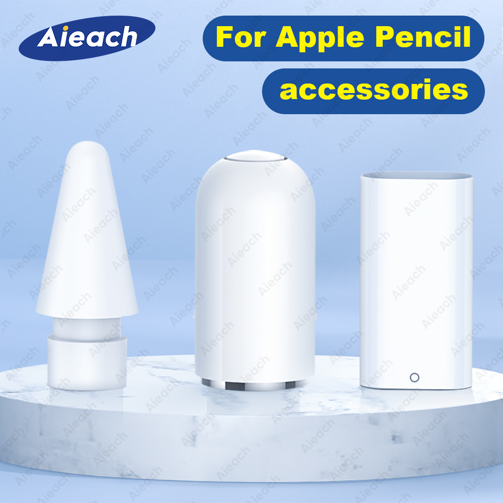 Kompatibel med apple pennspets och magnetisk ersättningslock/laddningsadapter för apple penna 1st generationens tillbehör
