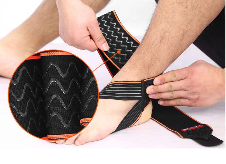 Soutien de la cheville haute élastique protège-cheville/enveloppement volley-ball/football orthèse de cheville soutien bandages 2 pièces/paquet