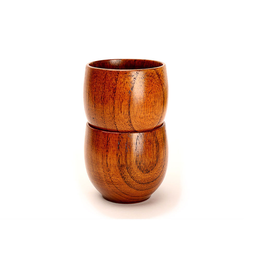 Taza de madera para café, té, cerveza, zumo, leche, agua, taza primitiva hecha a mano, accesorios naturales de cocina, 1 unidad