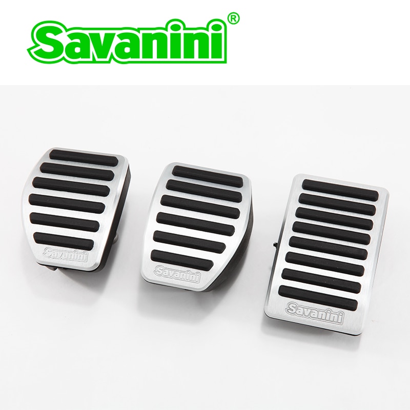 Savanini Footrest Brake Gas Accelerator pedal pad no drilling for Peugeot 508/Citroen C5 AT/MT. Alumnium alloy Non slip