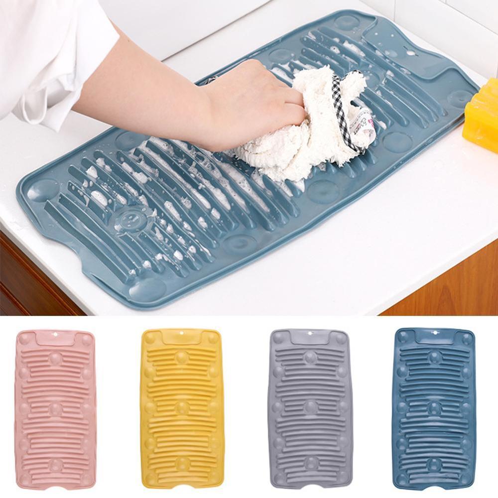Washboard Anti Slip Washing Board Portable Laundry Plate Mat Cleaning Collapsible Household Cleaning Laundry Silic U8Z9